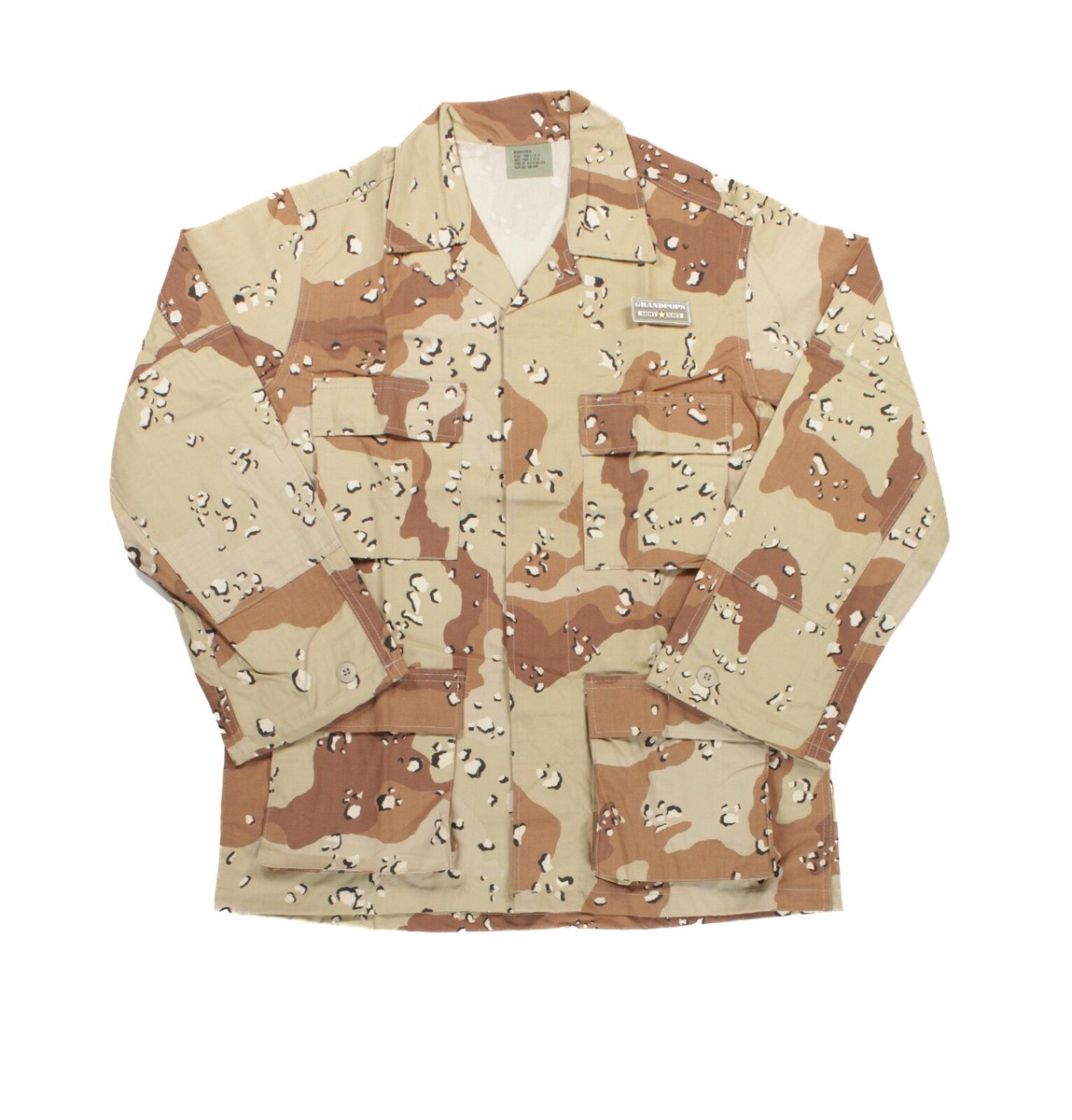 U.S. MILITARY 6-COLOR CHOCOLATE CHIP CAMO RIP-STOP BDU TOP SIZE