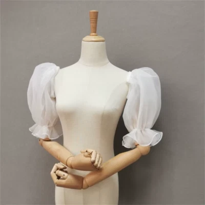 Accessoires De Mariage Manches Amovibles Mi-Longues En Organza NEW One Size - Photo 1/4