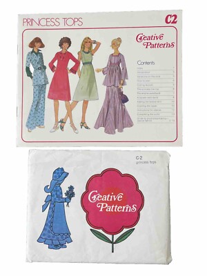 C2 Creative Patterns PRINCESS TOPS Instruction Book Pattern 1976