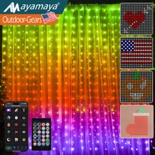 6.6FT 400 LED Color Changing Smart Curtain Lights DIY Hanging Fairy String Light
