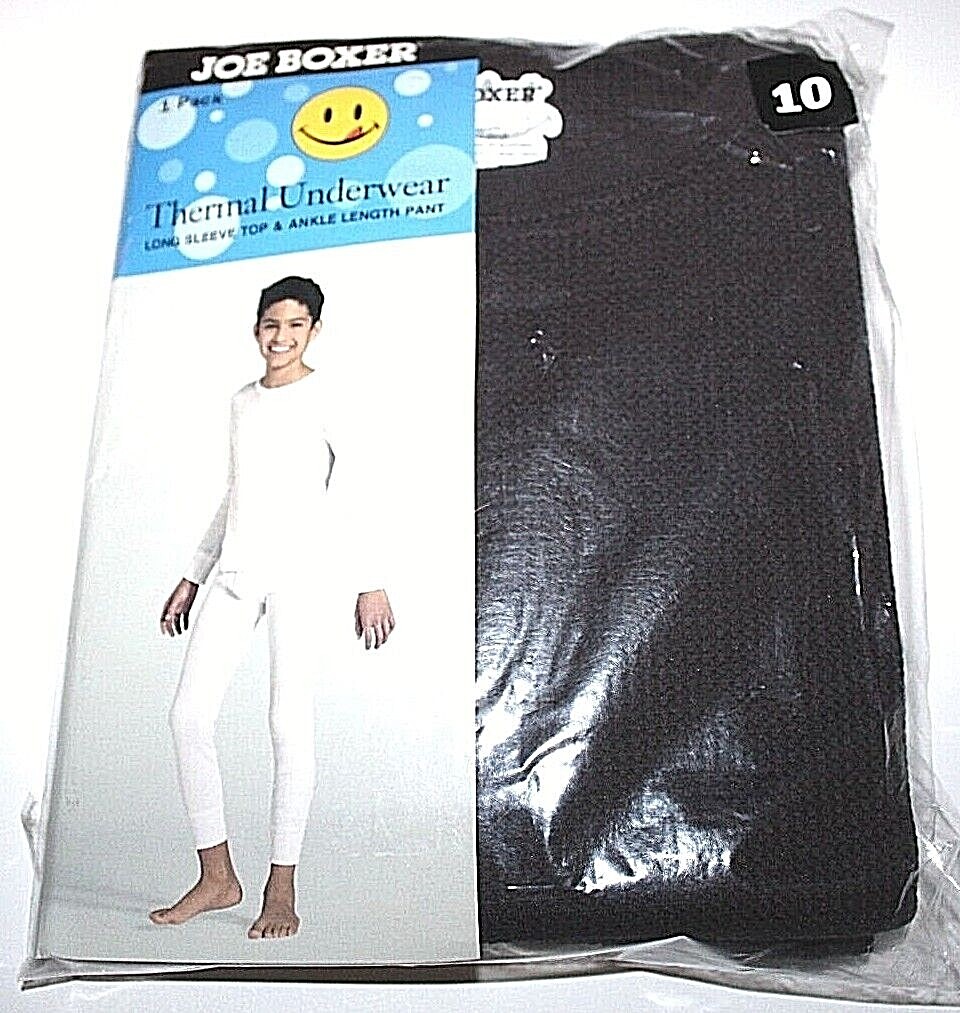 Joe Boxer Boys' White, Black, or Gray Thermal Underwear Shirt Pant Pick  Size