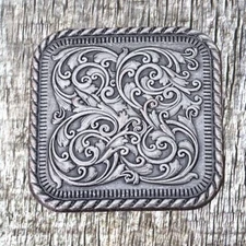 Florid Square 1-1/2-Inch Concho CON426-C-AN