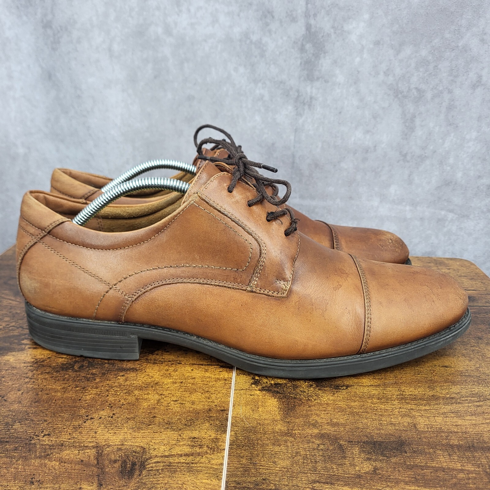 SAOLA Scarpe Oxford Florsheim uomo 13 Midtown pelle marrone punta cappuccio eleganti comode tecniche