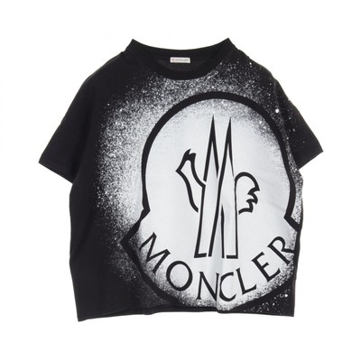 MONCLER T-shirt S size short sleeves 8C7B310 cotton Black Used | eBay