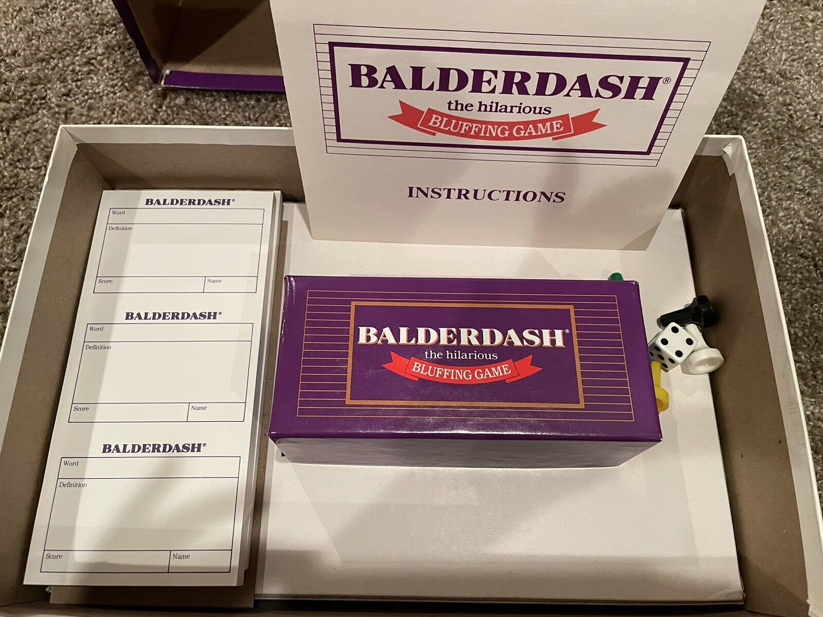 Balderdash the Bluffing Board Game 1995 read Description 