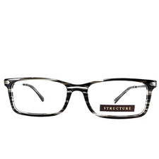 Structure Eyeglasses SR2009 4102 Black Stripe Rectangular Frames 53[]17 135 mm