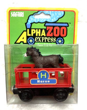 Red Safari Alpha Zoo Express Horse Train Thomas Friends Wood Railway NIP