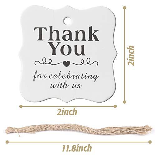 SallyFashion 150 PCS Paper Gift Tags Thank You Gift Tags with String 150 White - Picture 3 of 7
