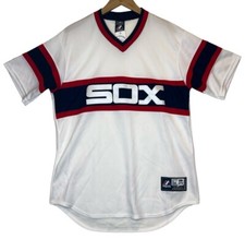Mens Majestic MLB Genuine Merchandise Chicago White Sox Throwback Jersey M White
