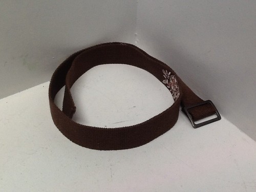 Girls Fashion Belt For Maximum Waist Size 31" Brown Floral Decoration F27D