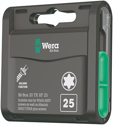 Wera Bit-Box 20 TORX  Bits HF TX 20 X 25Mm 20 Stück 05057777001