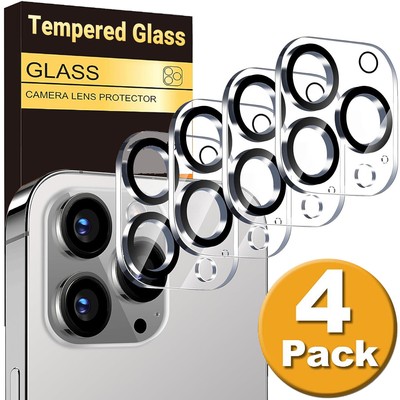 4PCS For iPhone 15 14 13 12 11 Pro Tempered Glass Camera Lens Cover Protector