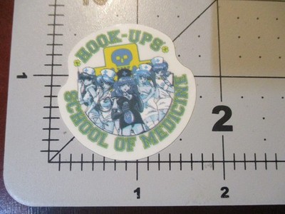 HOOK-UPS Skate STICKER School of Medicine skateboards helmets decal mini N