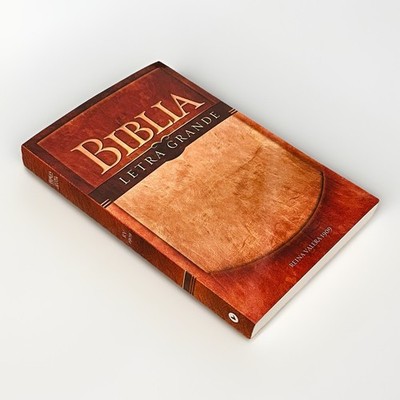 RVR1909, Santa Biblia, Letra Grande, Tapa Rústica, Palabras de Jesús en Rojo by