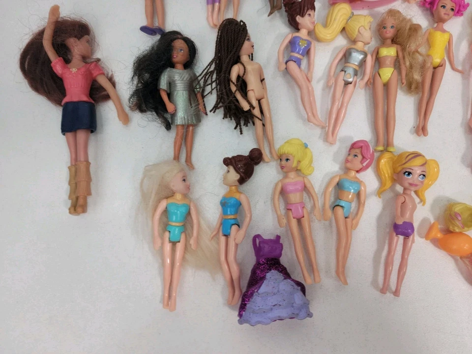 Big VTG Lot 24Polly Pocket Dolls & Some Accessories  - Image 3 of 4