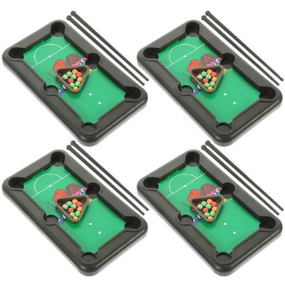 4 Sets Tabletop Spiele Mini Billiard Billardtisch-Zubehör -Spiele