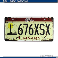 Vintage Metal Tin Sign Car License Plate Ohio 676xsx Put-in-bay Vintage Metal Tin Sign Car License Plate Ohio 676xsx Put-in-bay