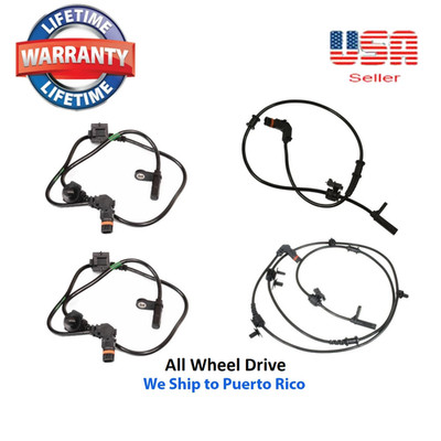 Set 4 ABS Wheel Speed Sensor Rear Front L & R AWD Fit:Chrysler 300 Dodge Charger