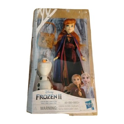 Disney Frozen II Anna & Olaf Doll with Bag New Damaged Box Hasbro Damaged Box