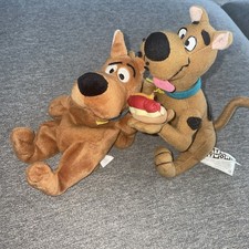 WB Beanie Scooby-Doo Plush Dog And Cartoon Network Scooby-Doo Plush Lot Of 2