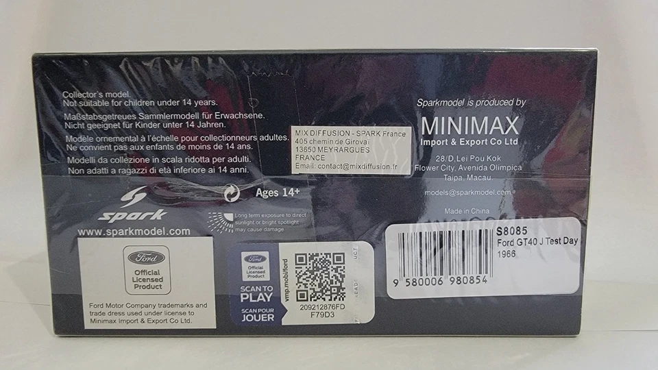 Spark 1/43 Ford GT40 J Car Test Day 1966  S8085 - Image 4 of 4