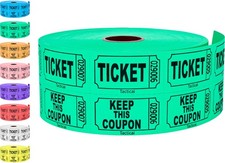 1000 Tacticai Raffle Tickets, A - Double Roll - 1,000 Tickets - Keep - Green