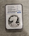 2025-W Proof $1 American Silver Eagle Laser Beam Privy NGC PF69UC FR Blue Label