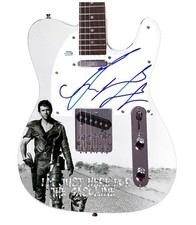 Mel Gibson Signed Mad Max Custom Graphics Photo Guitar ACOA