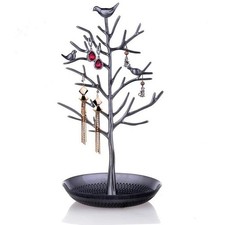 Jewelry Display Deer Tree Stand Rack Earring Necklace Ring Holder Tray Decor UK