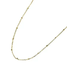 Lujiada K10YG chain necklace 45cm dot chain - Auth free shipping from Japan- Aut