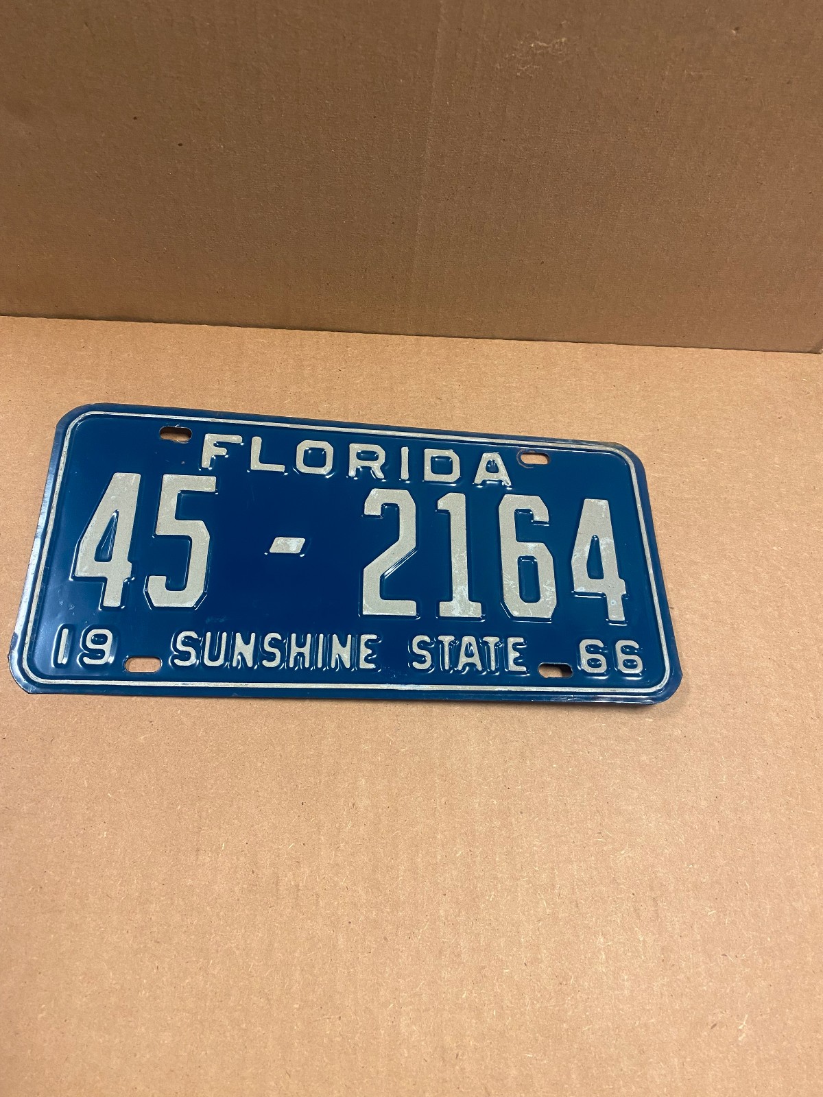 1966 Florida license plate 45-2164 Chevy Ford Dodge Chevrolet