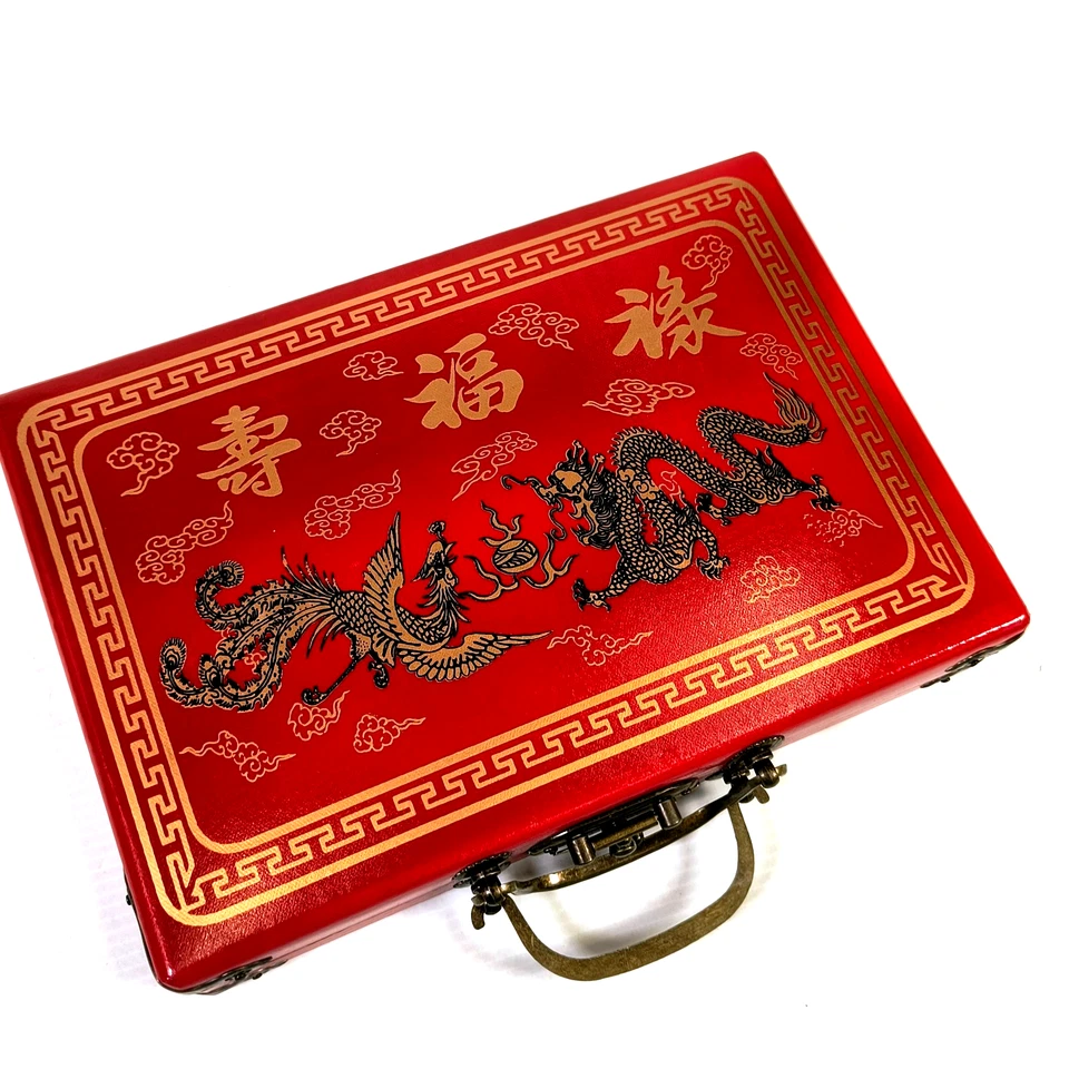 Mahjong 144 Tiles Mah-Jong Set Piece w/ English Instructions Unused - Image 2 of 4