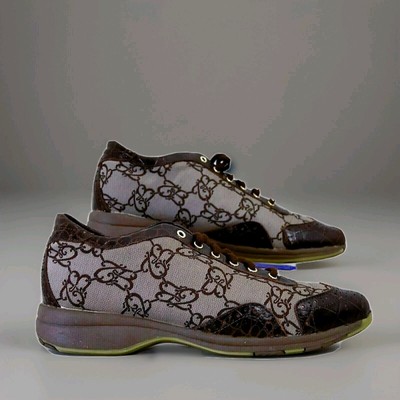 Tosca Blu Frauenschuhe Turnschuhe Leather Monogramm Leinwand Grau / Brown Größe