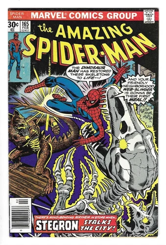 Amazing Spider-Man #165 VG/FN vs. Stegron Curtis Connors/Lizard Marvel 1977