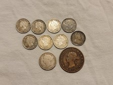 Late 1800s - Early 1900's Canada 5 10 Cent Silver Coin Lot Prince Edward Island
