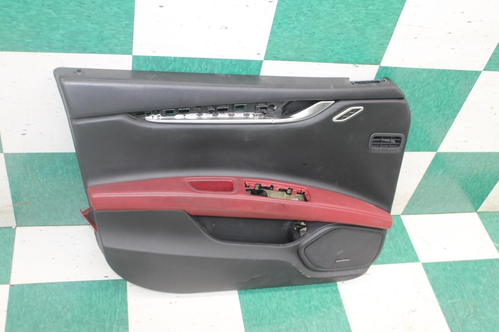 14-17 MASERATI GHIBLI Marrone Red Black Front Driver LF Door Trim Panel Unit OEM