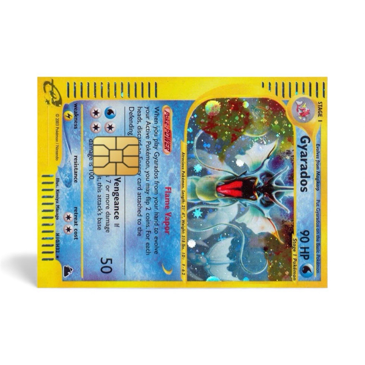 Gyarados H10/H32 Skyridge Credit Card Sticker