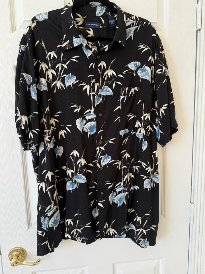 Camisa hawaiana John Ashford de manga corta con botones XXL para hombre Foto 2 de 4