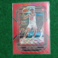 Panini Prizm 2022-23 Dalen Terry Chicago Bulls Red Prizm Rookie #240