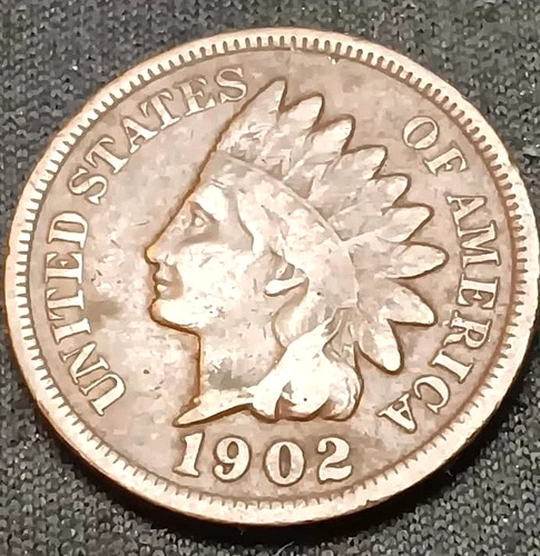 1902,Native American Indian Head Penny FULL DATE OLD COIN EYE APPEAL USA