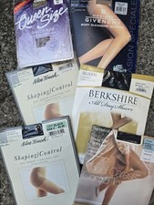 Lot Of 6 Vintage Womens Panty Hose Givenchy Body Gleamers Hosiery Nylons NoS