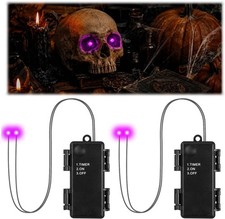 Halloween Led Glowing Eyes with Timer,2 Pcs Light up Skeleton Eyes NO SHIPPING 