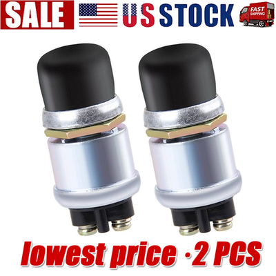 #ad 2PCS 12 Volt DC Heavy Duty Momentary Push Button 50 Amp Starter Switch $6.80