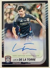 2025 Topps Chrome MLS Luca De La Torre Auto Black Refractor /10 San Diego CA-LD