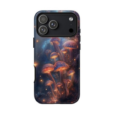 For iPhone/Galaxy/Pixel - Phone Ink Case - Mushrooms Glowing Neon