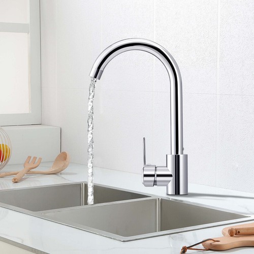 360° Swivel Faucet Kitchen Sink Mixer Taps Spout Spray Single Lever Modern Mono - Picture 3 of 12