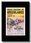 Brooklands Road Racing 1937 Repro gerahmtes Bild kostenloser Versand UK