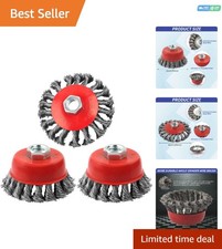 Efficient 3 Pack 4 Inch Wire Wheels For Angle Grinders - Medium Grit Cleaning Efficient 3 Pack 4 Inch Wire Wheels For Angle Grinders - Medium Grit Cleaning