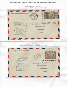 Canada First Flight Covers (4), Service to NWT, 1929