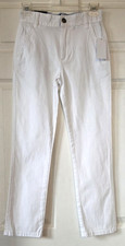 TOMMY HILFIGER Boy's Fresh White 4 Pocket Chino Pants Size 10 NWT